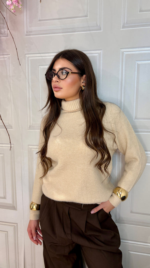 Dolce vita a costine doppie beige