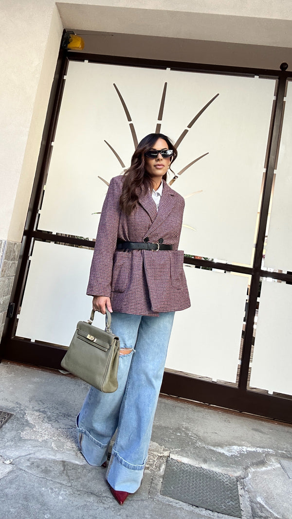 Giacca Piede de poul Bordeaux