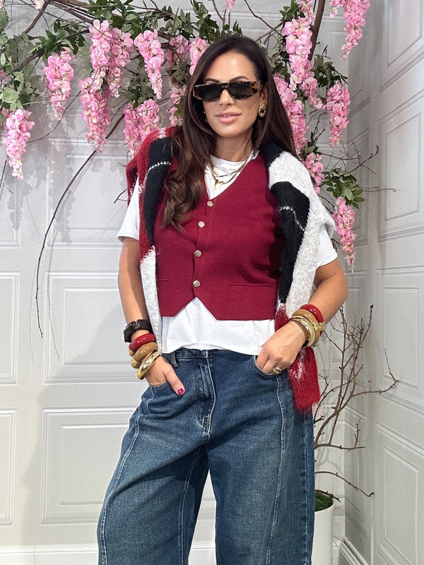 Gilet Morena bordeaux
