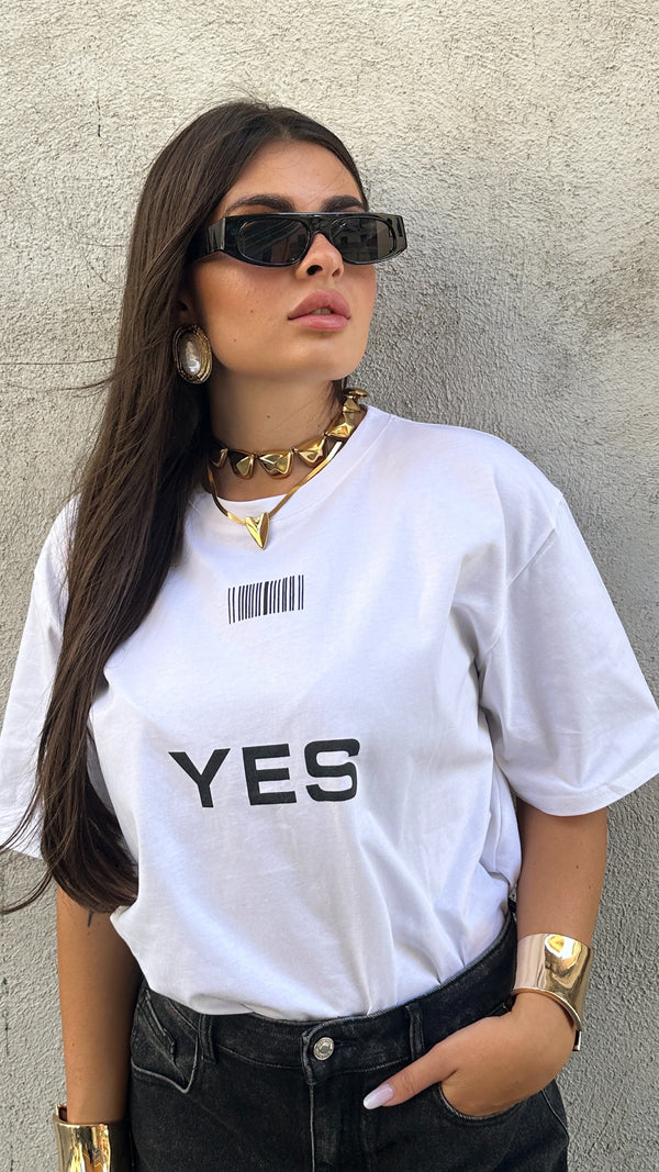 Shirt YES bianca