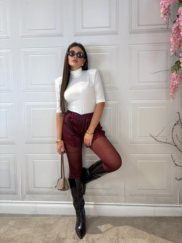 Collant Lety bordeaux