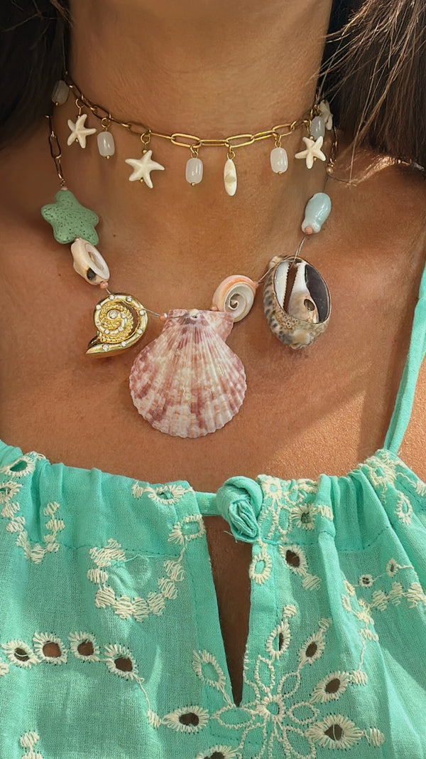 Collana conchiglie colorate