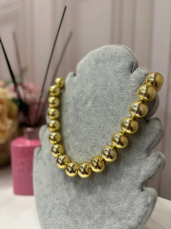 Collana perle dorate