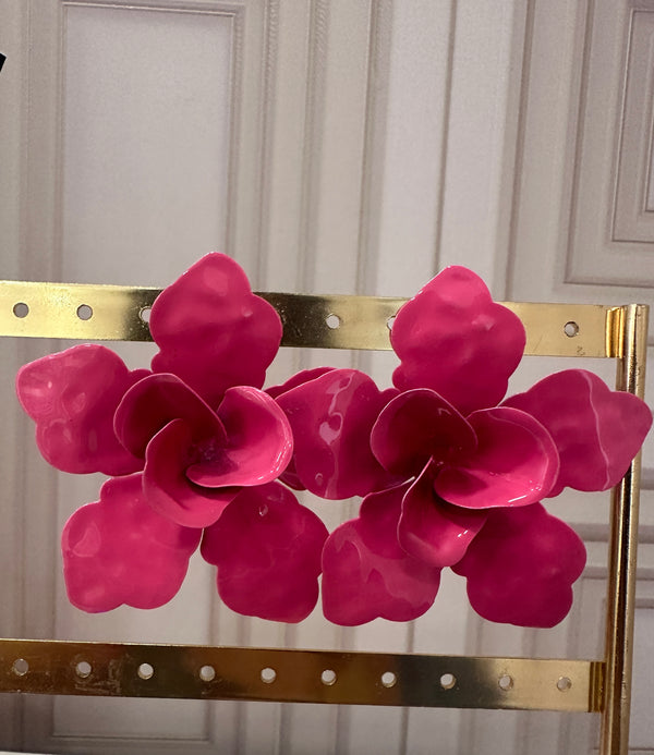 Orecchìni Fiore Fuxia