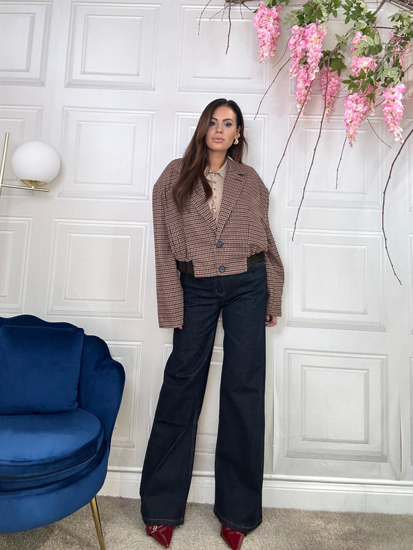 Giubbotto-Giacca Lumina in piede de poule