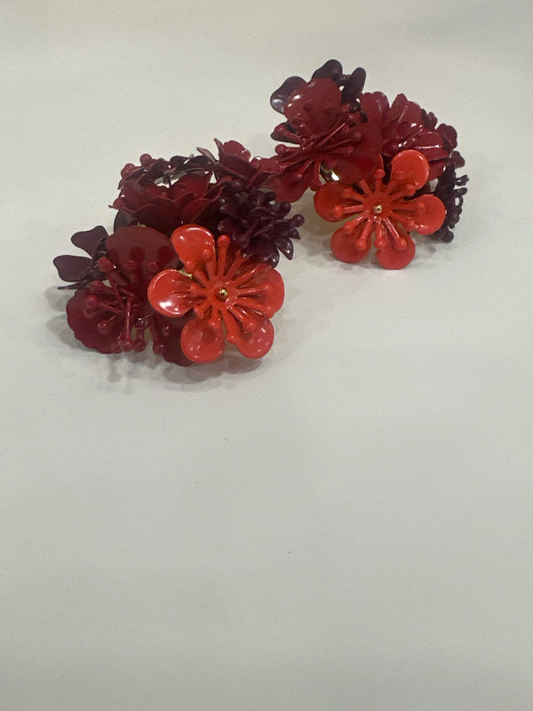 Orecchìni Fiore Rosso