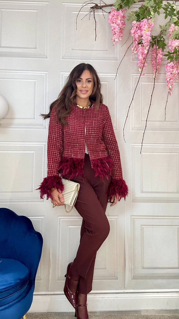 Pantaloni Zaira Bordeaux