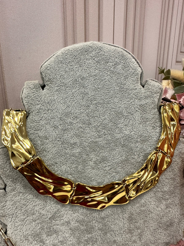 Collana gold martellata