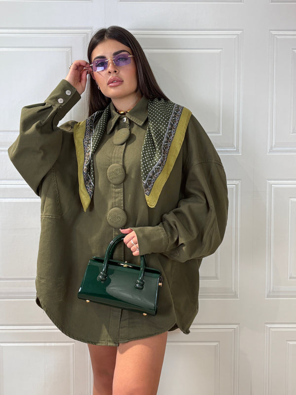 Borsa in vernice Verde