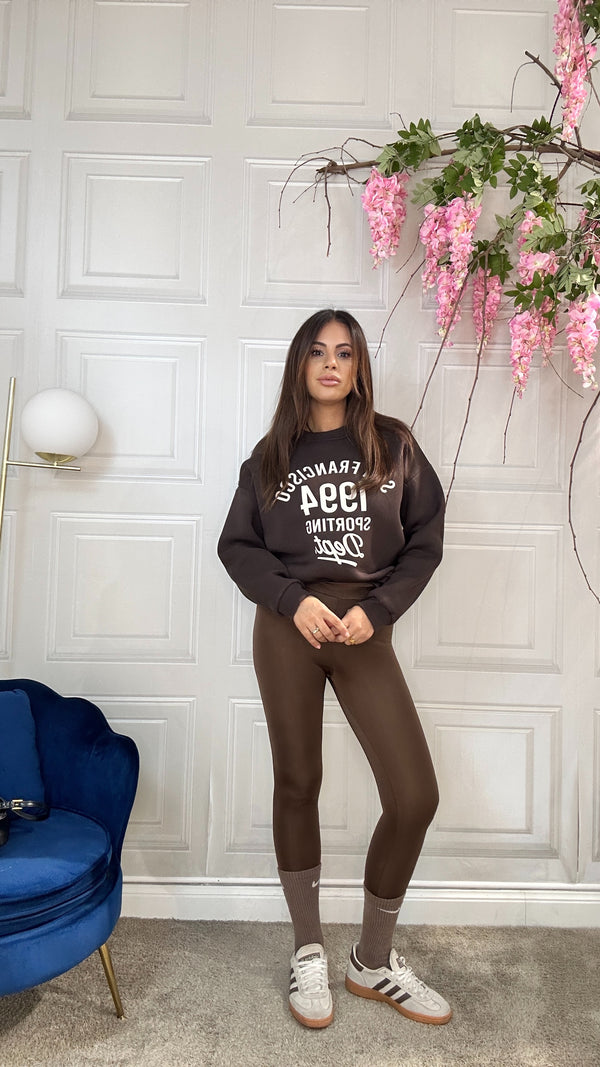 Felpa san Francisco marrone