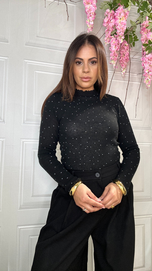 Maglia Greta Pois Nero