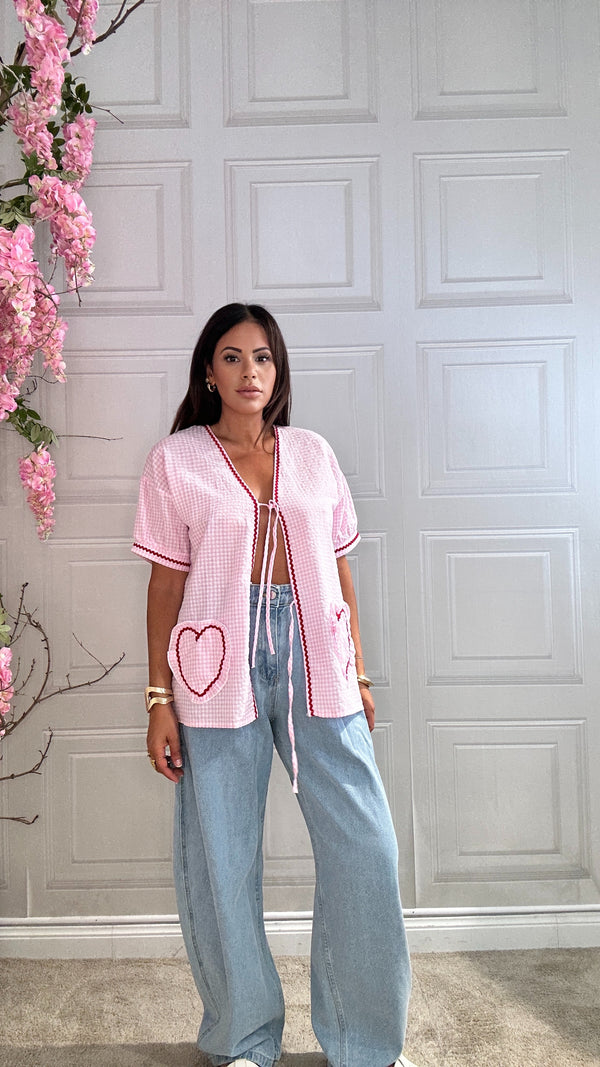 Camicia Cuore rosa