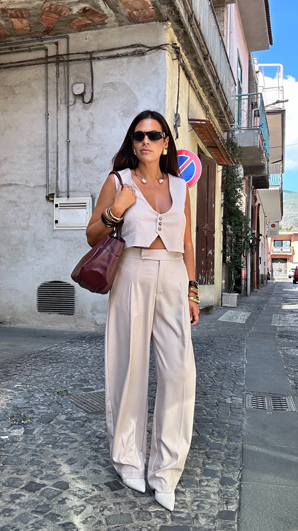 Pantaloni Isabel Beige