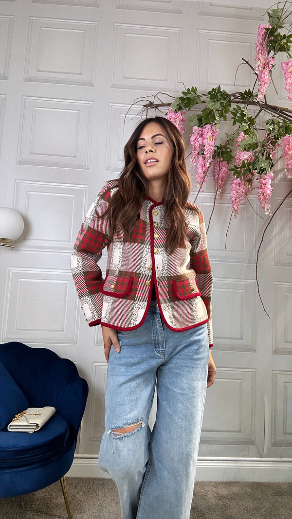 Cardigan B.mood Bianco/ rosso