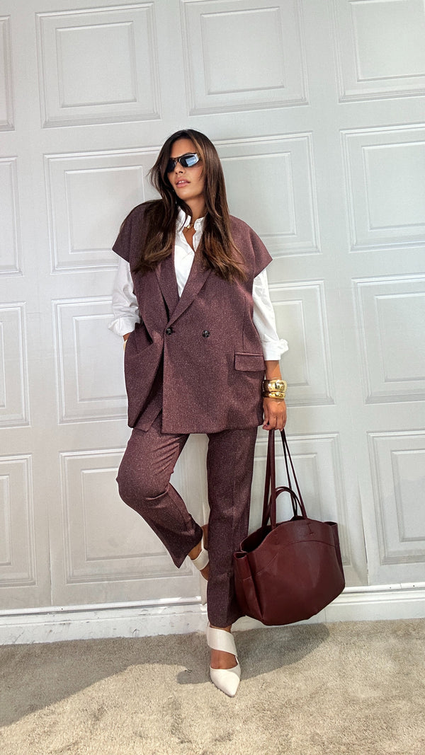 Pantaloni Arianna Vino