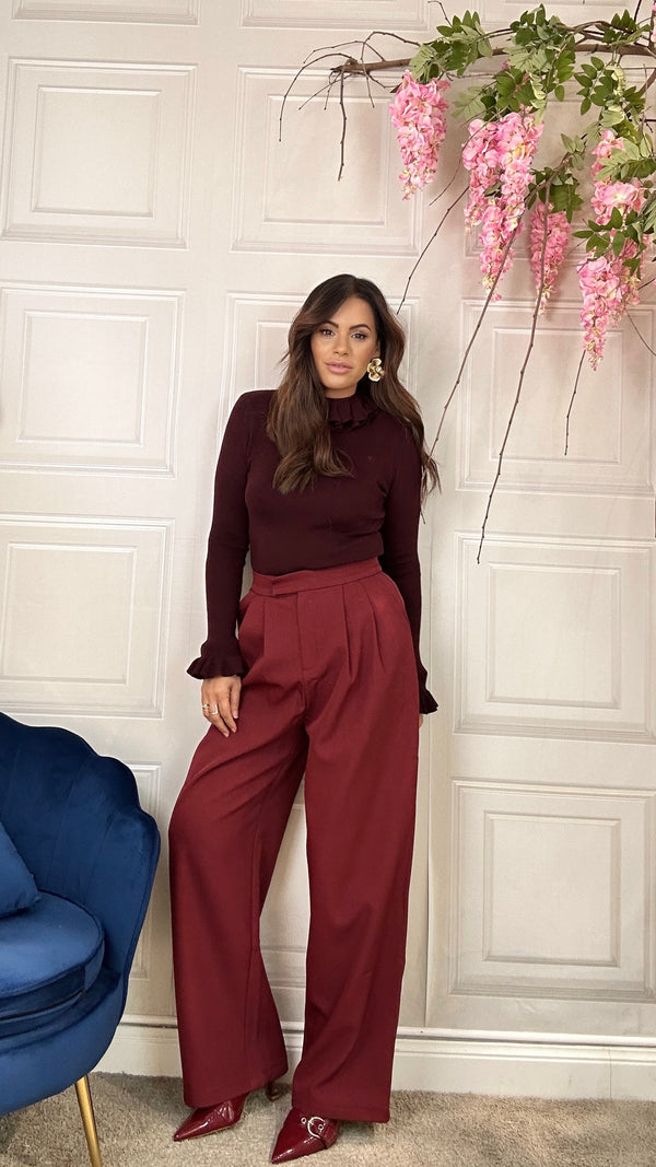Pantaloni  Grace Bordeaux