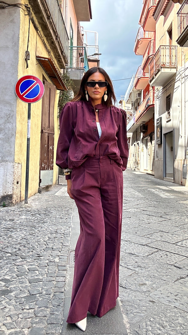 Pantaloni Josy Bordeaux