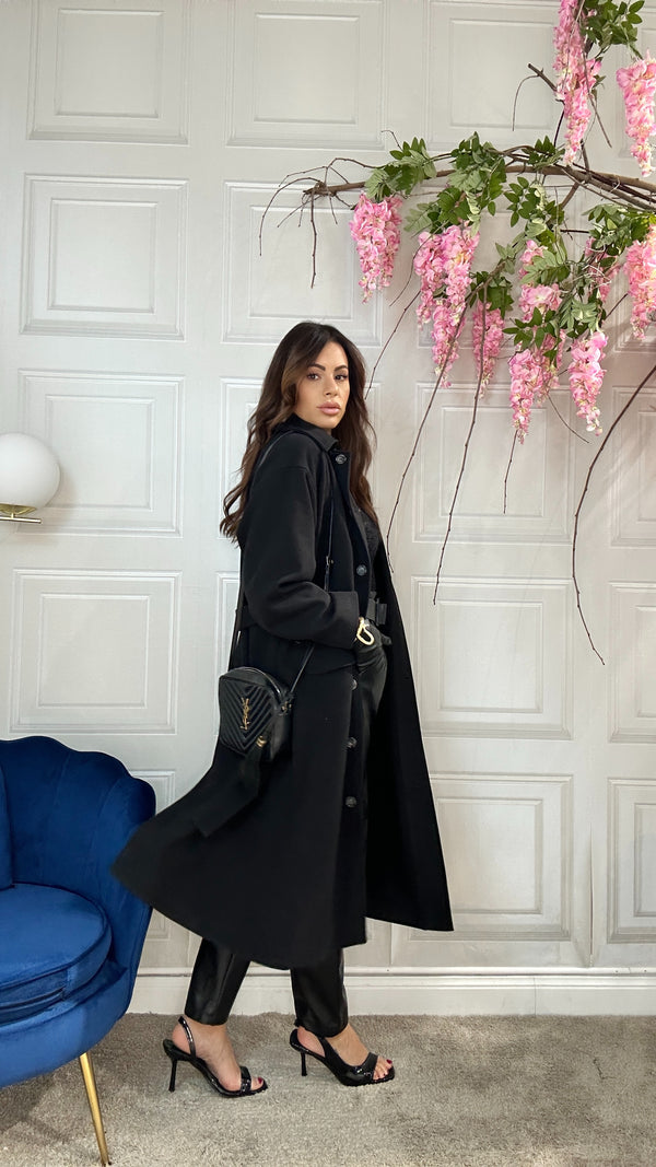 Cappotto Romina nero made in Italy