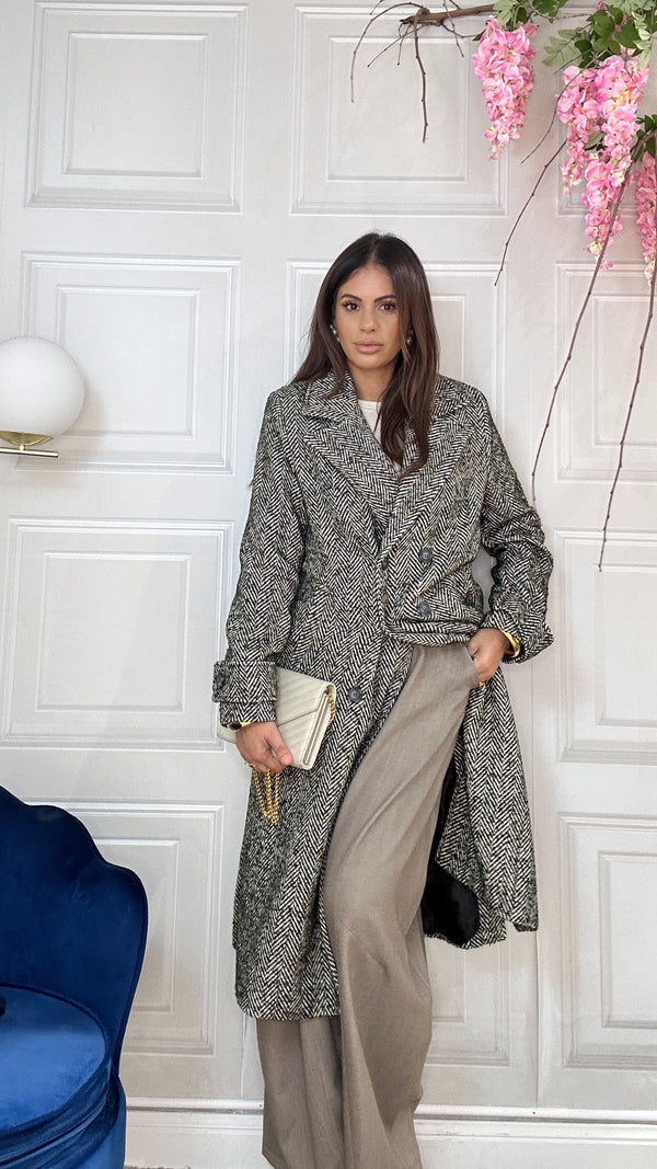 Cappotto Romina spigato Made in Italy