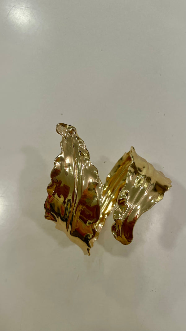 Bracciale foglia oro
