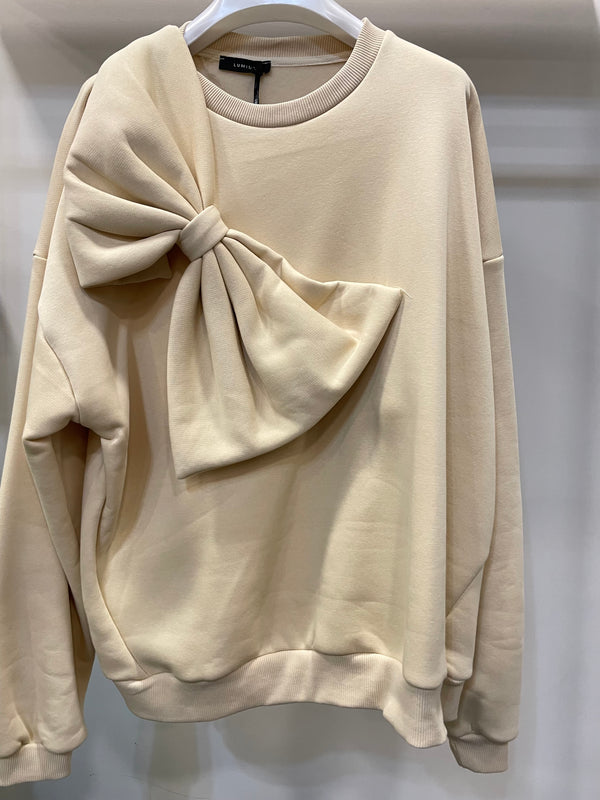 Felpa Lumina  con fiocco burro