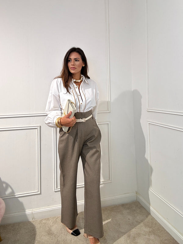 Pantaloni Melania beige