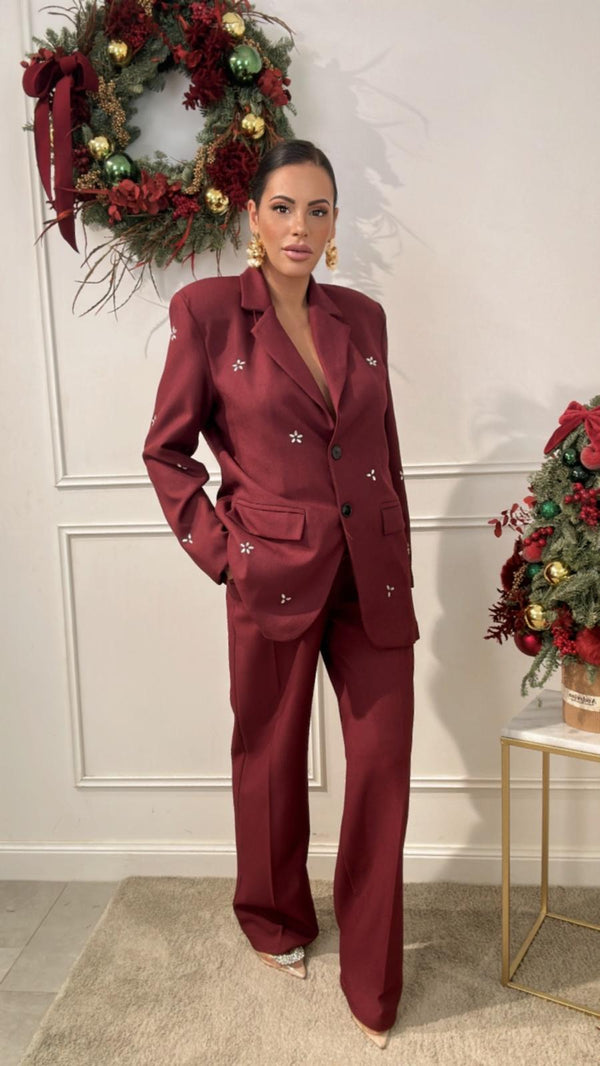 Tailleur Chic Bordeaux